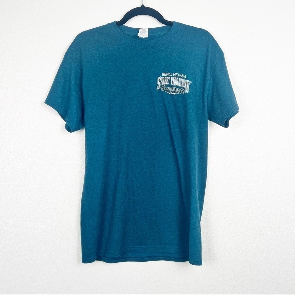 RENO Nevada Street Vibrations Graphic Tee Shirt Blue‎ M